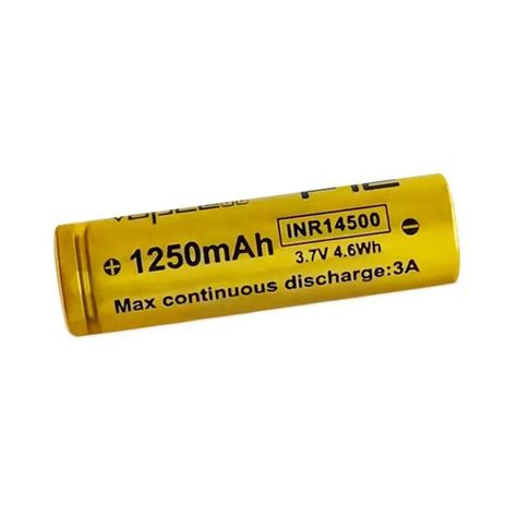 Аккумулятор 14500 3.7V 1250mAh 3A Li-ion с контактом 14*50мм Vapcell ...
