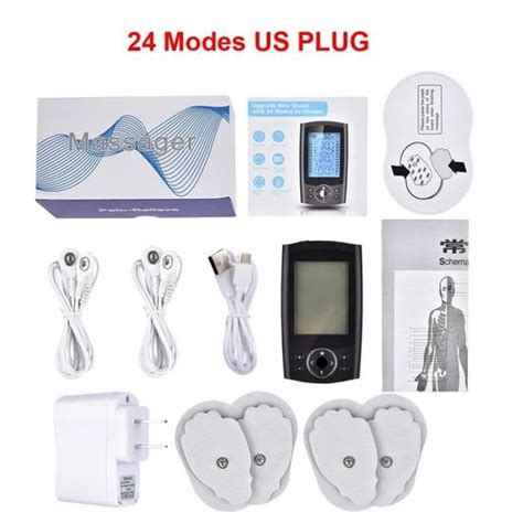 24 Mode Us Plug Stimulateur Musculaire électrique Tens Ems Appareil De