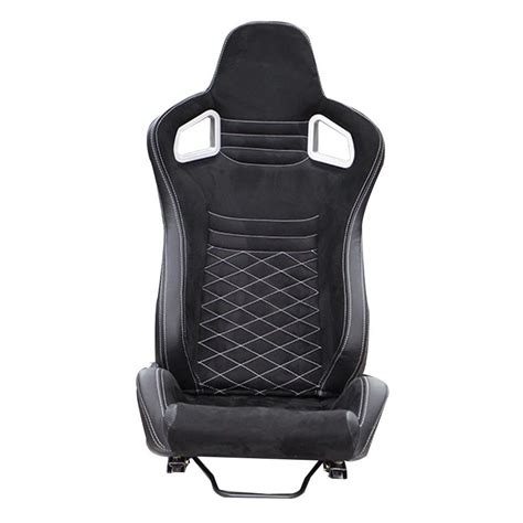 Reclinable Racing Seats Alcantara Leather Finish Pair Max Motorsport