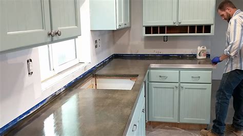 Concrete Countertops Start To Finish Quikrete Mix Stone Polish