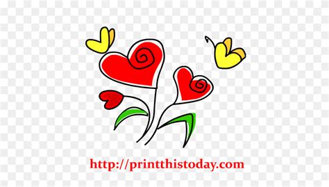 Free Hearts Clip Art - Hearts And Flowers Clipart - FlyClipart