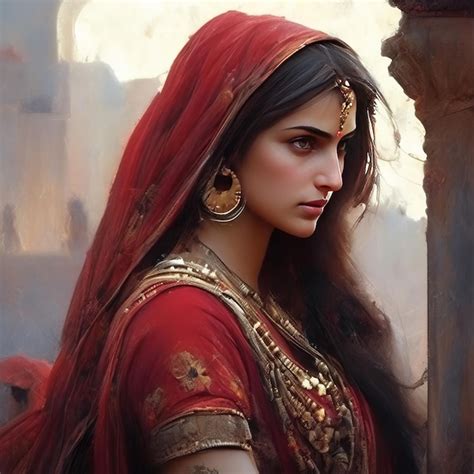 Premium AI Image | Rani padmavati look of a woman posing