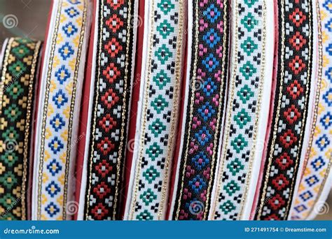 The Simple Ukrainian Ornamental Ribbons Stock Photo Image Of Clothing