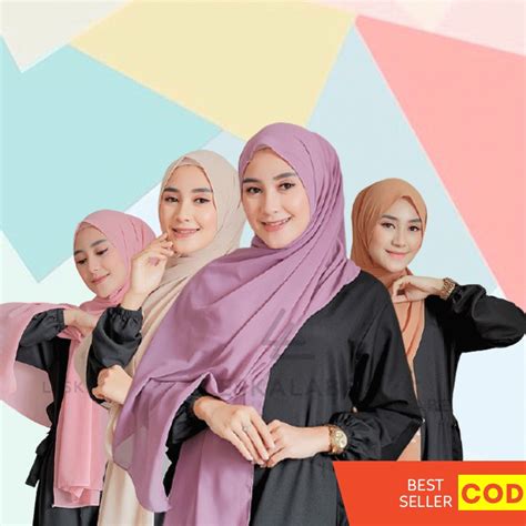 Pashmina Ceruty Baby Doll Premium 180 X 75 Kerudung Pasmina Cerutty