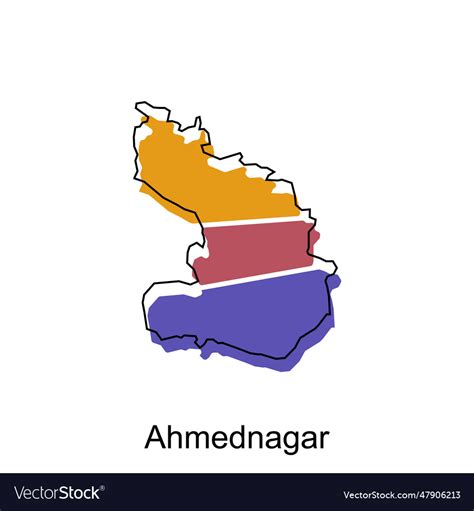 Map of ahmednagar city of the india country Vector Image