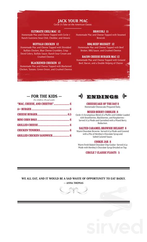 Circle 7 Ranch menu in Ballwin, Missouri, USA