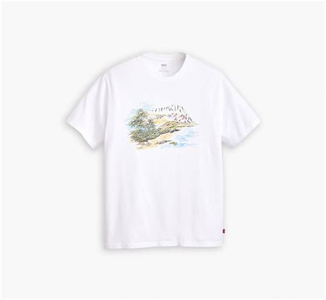 Relaxed Fit Short Sleeve Graphic T Shirt White Levis® Us