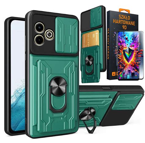 PANCERNE Etui do Infinix Hot 40 Pro KARTA DOWÓD SZKŁO 9D NA CAŁY EKRAN 15371689444