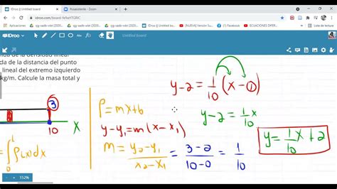 Centro De Masa De Una Barra Densidad Lineal Youtube