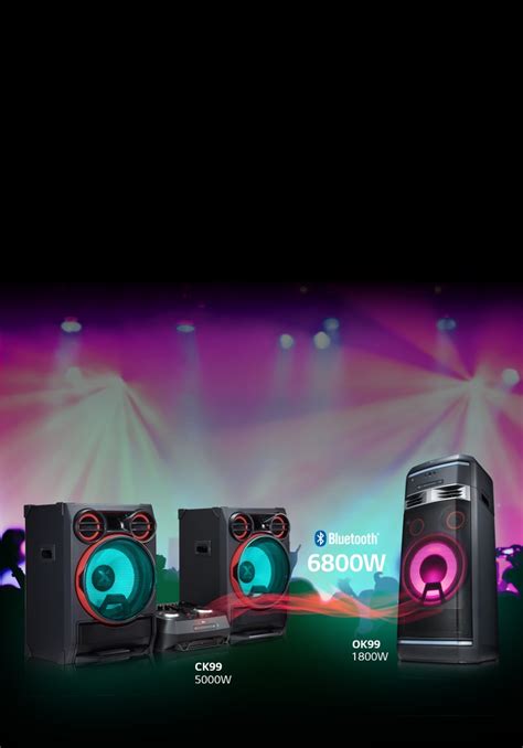 Sistema Hi Fi Lg Xboom Ck Bocina De W Para Fiesta De Karaoke Lg Mx