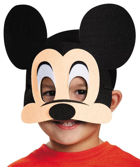 Mickey Mouse Felt Mask Is A Jawless Half Mask Which Allows For Easy