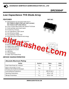 SRC0504F Datasheet(PDF) - Shanghai Semitech Semiconductor Co., Ltd