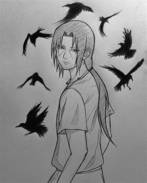 Itachi Uchiha Anime Sketch Itachi Uchiha Art Anime Character Drawing