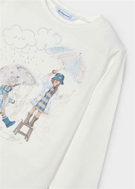 Maglietta Grafica Bambina Nude Celeste Mayoral