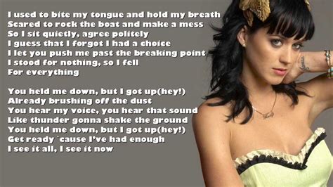 Katy Perry Roar Lyrics Youtube