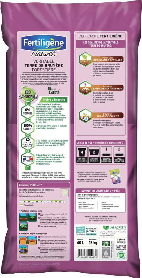 Terre De Bruyère Forestière Naturelle FERTILIGENE Gamm vert