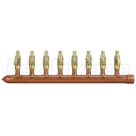 Sioux Chief 8 Port 12 Pex Copper Manifold With Valves Valve