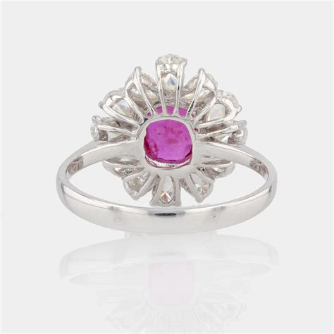 Bague saphir rose et diamants taillés en poire Bijoux modernes