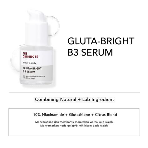 The Originote Gluta Bright B Serum Serum Mencerahkan The Originote