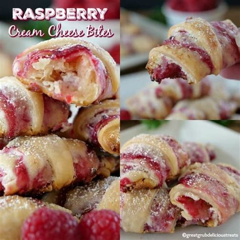 Raspberry Cream Cheese Bites Great Grub Delicious Treats