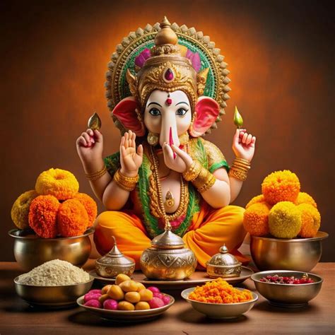 Happy Ganesh Puja | Premium AI-generated image