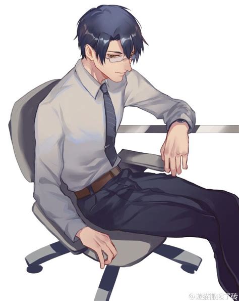 Anime Guy Sitting In Chair