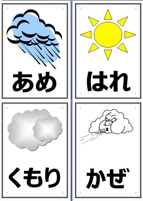 Weather Japanese Teaching Ideas