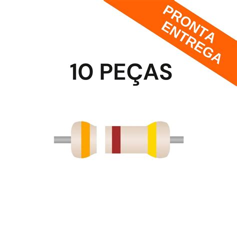 Kit 10 peças Resistor 390R 1 6W 5 CR12 Resistor Achei Componentes