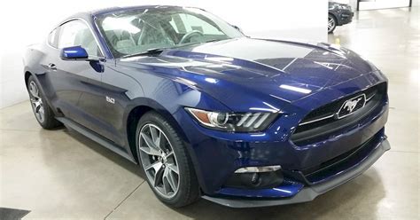 Kona Blue 2015 Ford Mustang GT 50th Anniversary Fastback