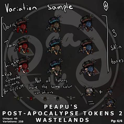 Peapus Tokens Post Apocalypse 2 Wastelands Roll20 Marketplace