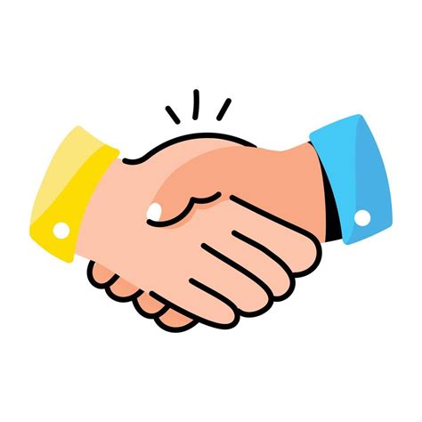 A Customizable Doodle Sticker Of Handshake 10505040 Vector Art At Vecteezy