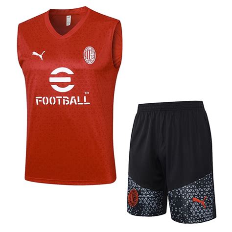 Dove Comprare Kit Canotta Allenamento Pantalonicini Ac Milan Rosso