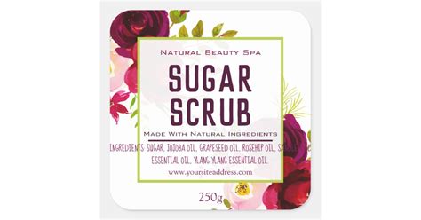 Customizable Sugar Scrub Label Zazzle