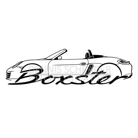 Porsche Boxster 4th Gen Graphic Art Stencil Digital Download — Dennis