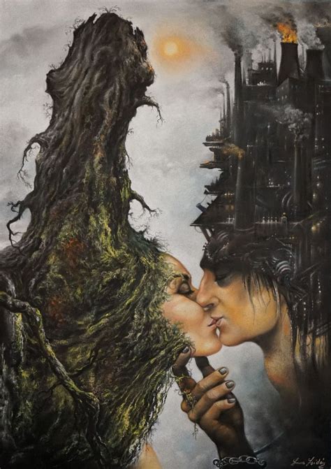 Fatal Kiss By Imre Zsido Fantasy Art Canvas Print Fantasy Drawing