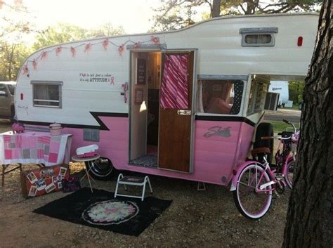 Retro 1963 Shasta Camper In Pink Named Hope Model Astroflyte