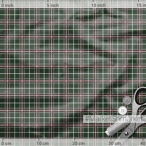 Ткани Школьная клетка на зеленом фоне - закажи на #MarketShmarket.com ...