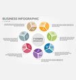 Visual data presentation cycle diagram with 7 Vector Image