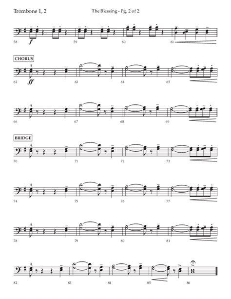 The Blessing Choral Anthem SATB Trombone Sheet Music PDF Lifeway