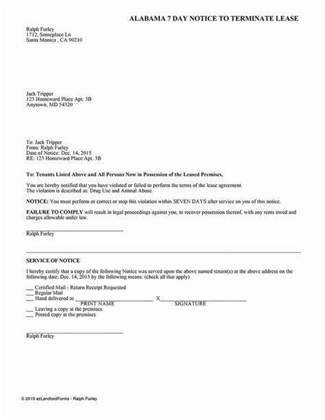 Editable Notice Of Termination Lease Template Word Sample Tacitproject