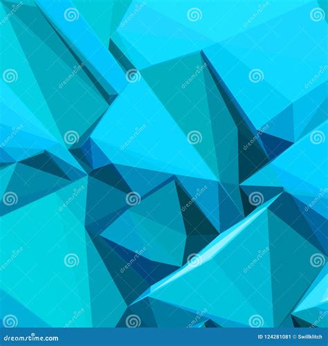 Poster with Abstract Blue Ice Cubes Stock Vector - Illustration of ...