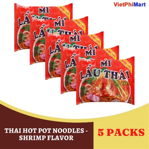 5 PACKS Thai Hot Pot Noodles Shrimp Flavor Lazada PH