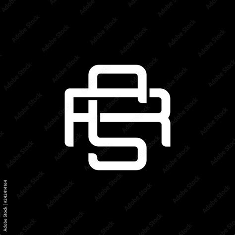 Initial Letter R And S Rs Sr Overlapping Interlock Monogram Logo