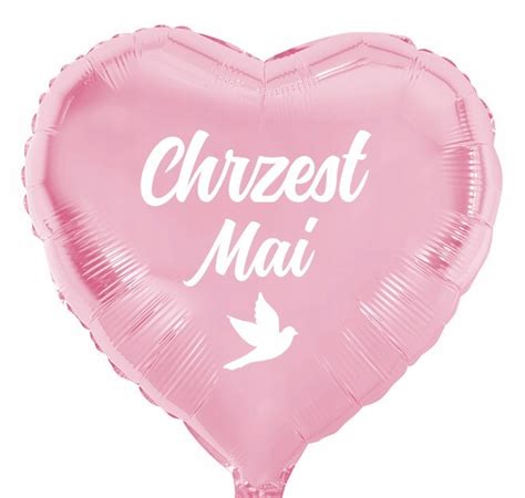 Balon Chrzest z imieniem rózowy personalizowany 9496850951 Allegro pl