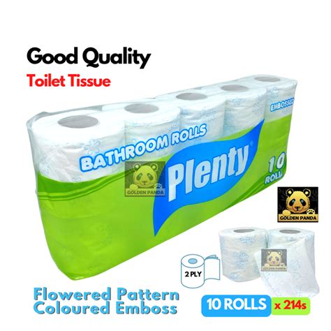 Plenty Toilet Tissue Roll Bathroom Tissue Toilet Roll Emboss Ply