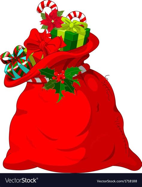 Santa S Sack Royalty Free Vector Image Vectorstock Aff Royalty