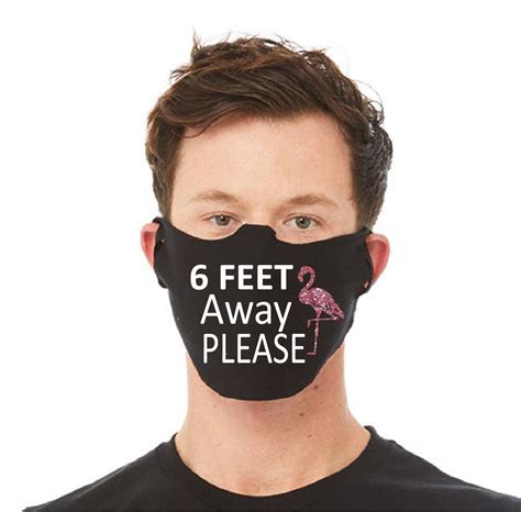 6 Feet Away, Birthday Gift , Funny Fabric Mask, Face Mask Washable ...