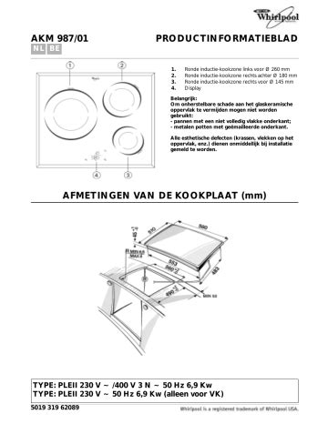 Whirlpool AKM 987 BA 01 Hob Programmakaart Manualzz