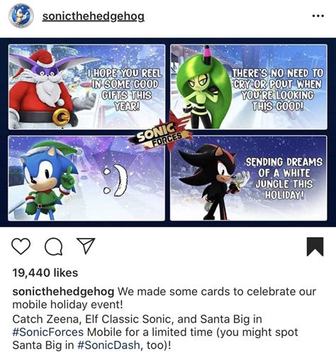 Found this on Sonic’s Instagram : r/SonicTheHedgehog