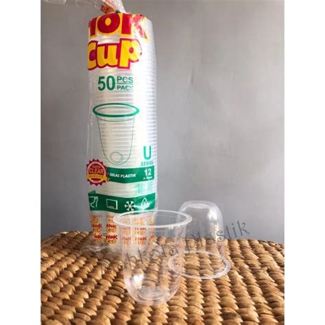 Jual Gelas Plastik Oval U Series Hok Isi Pcs Oz Oz Oz Shopee